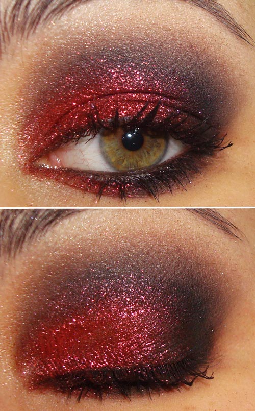 Maquiagem com glitter vermelho » Pausa para Feminices