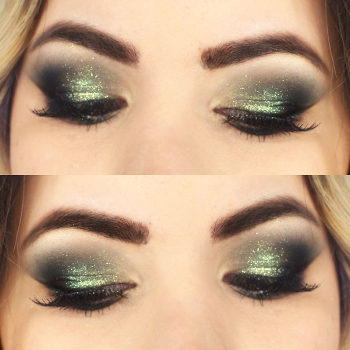 Tutorial – maquiagem verde Natalina 8 working