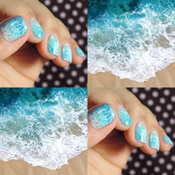 Nail inspired by the wave of the beach | DIY Beach Party Ideas For Your Beach-Themed Celebration