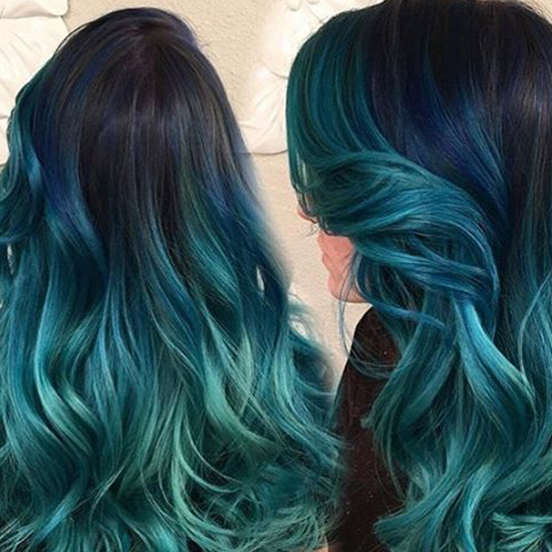 Ombre Teal hair pics, Ombre Teal Blue - Hair Colors Ideas.